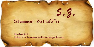 Slemmer Zoltán névjegykártya