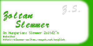 zoltan slemmer business card